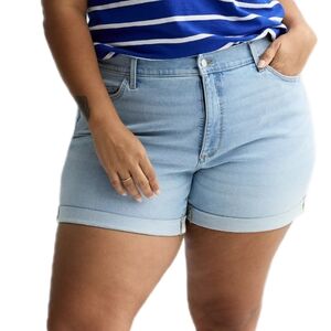 Sonoma Rolled Hem Light Wash Denim Shorts Women's 18W Jean Casual Summer Stretch